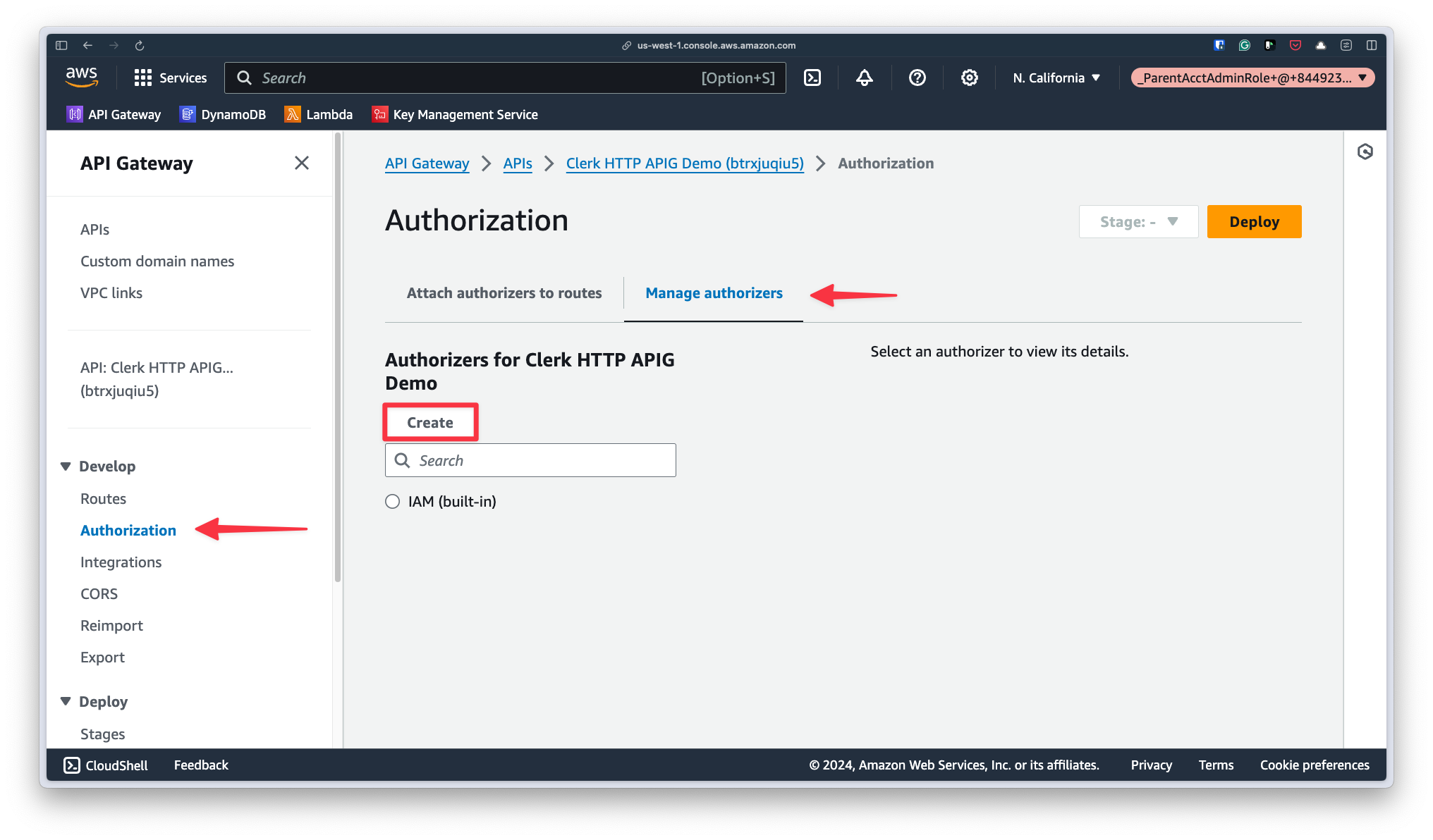 Create an HTTP JWT authorizer