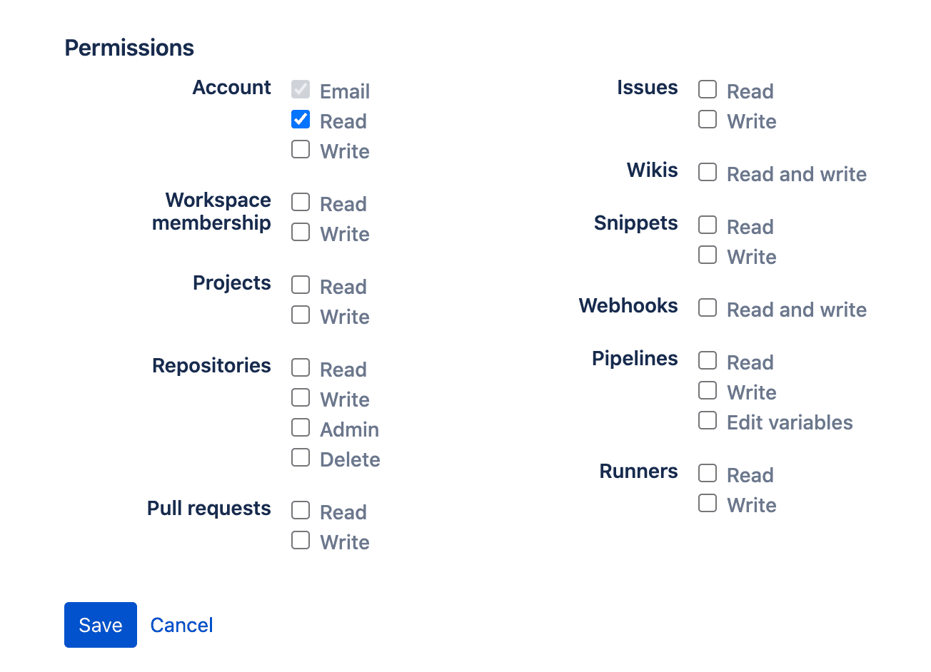 Bitbucket OAuth Consumer scopes