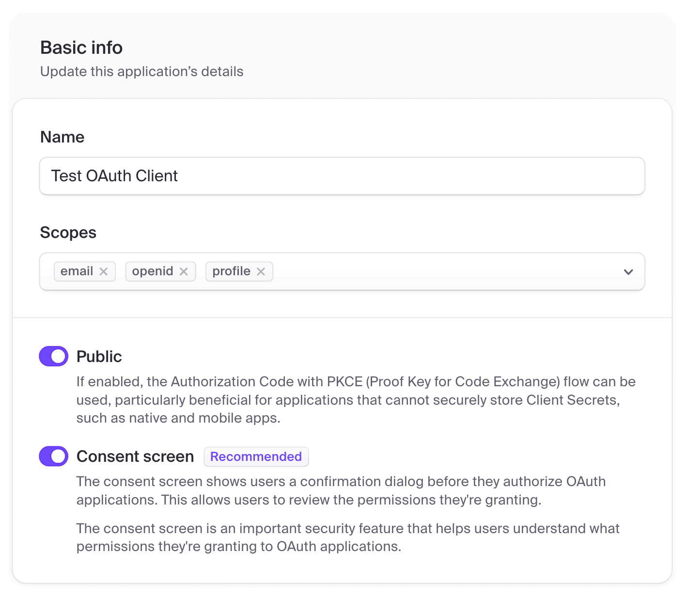 Public Client Toggle