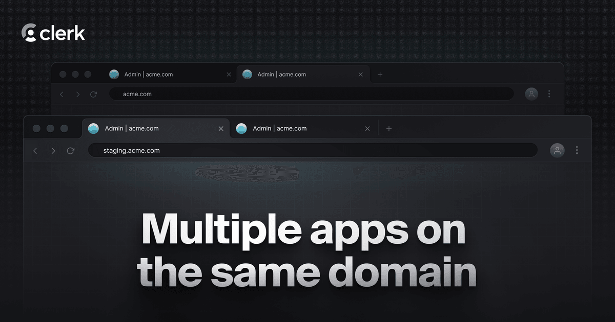 We are thrilled to introduce a highly anticipated feature that allows multiple applications to be hosted under the same domain. Previously, Clerk only