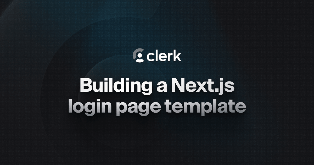 Build a Next.js login page template