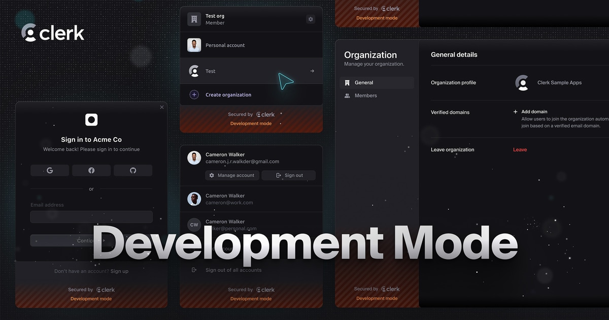 Development Mode UI Changes