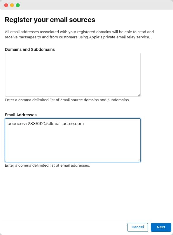 Adding the value from the Clerk dashboard into the email addresses list