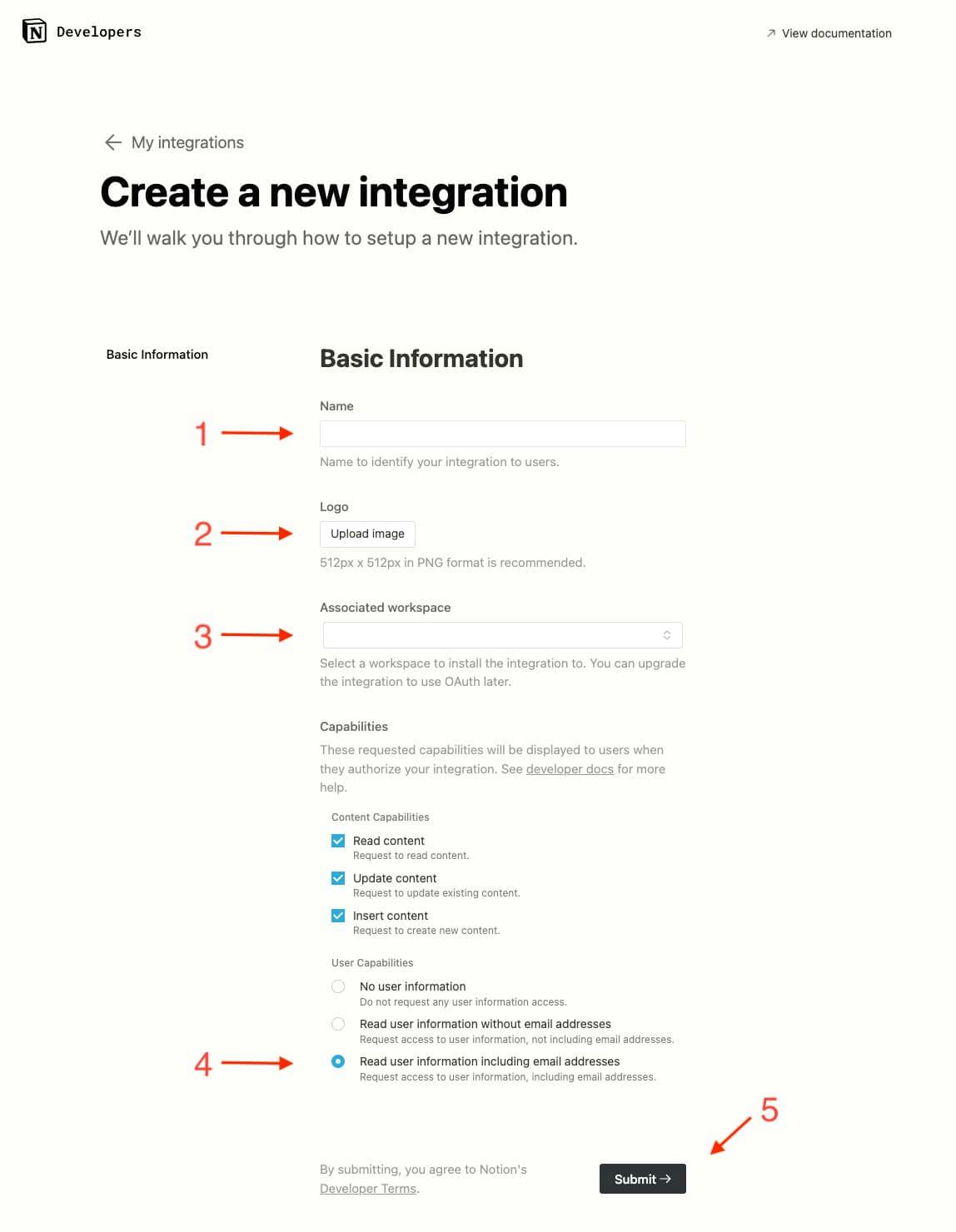 Creating a new integration