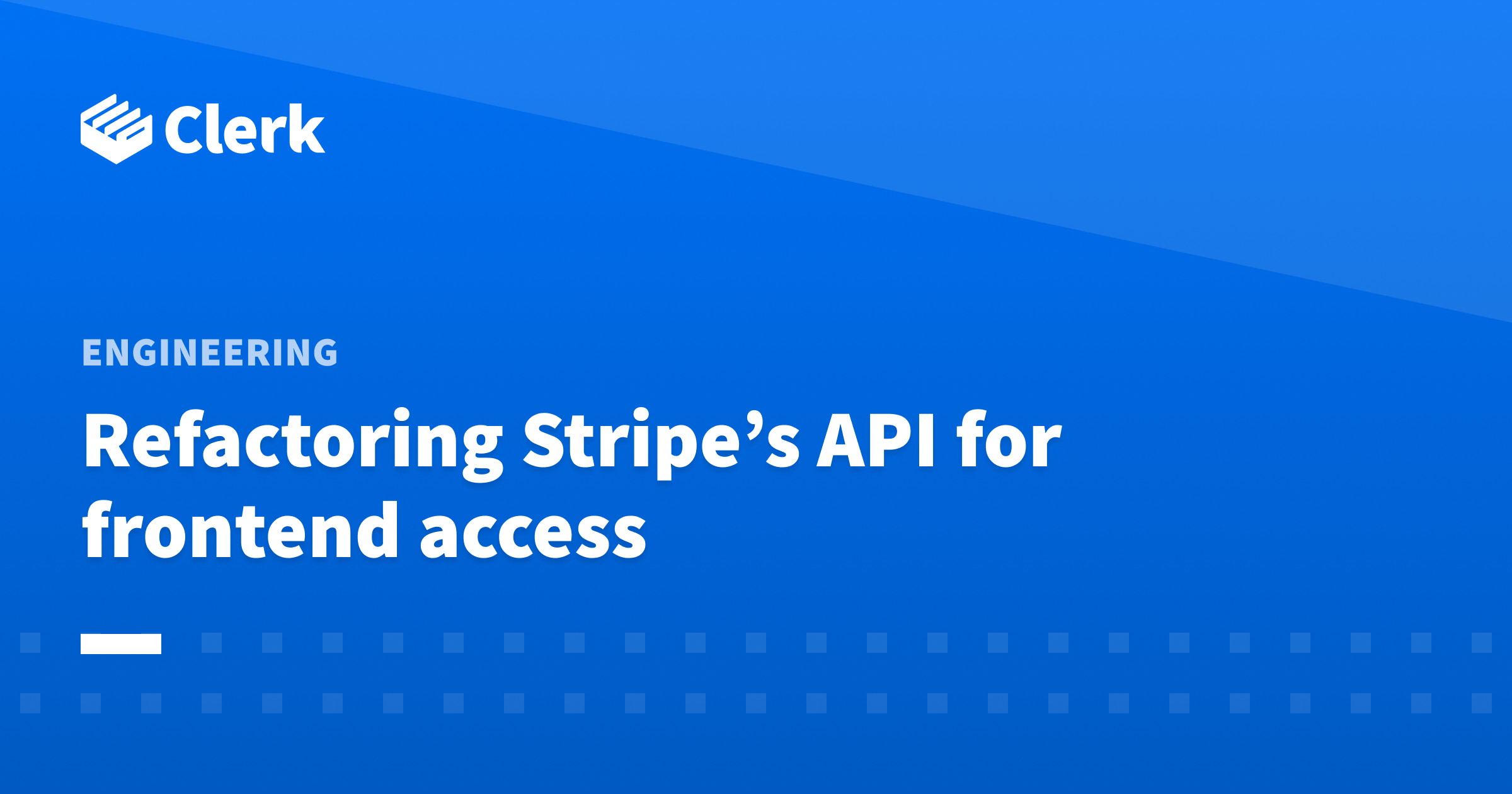 Refactoring Stripe's API for frontend access
